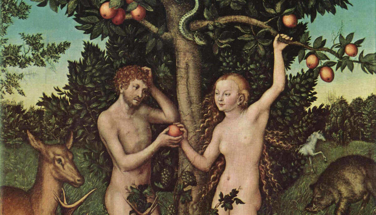 Лукас кранах «адам и ева», 1526.