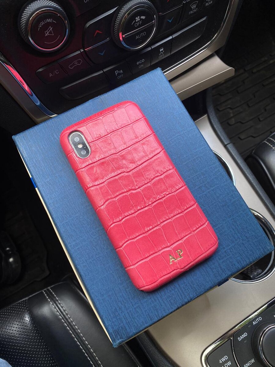 Кожаный, розовый чехол Mobcase 1205 для iPhone XR 