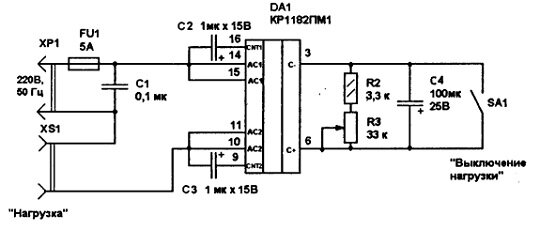 К1182пм1р схема включения с симистором