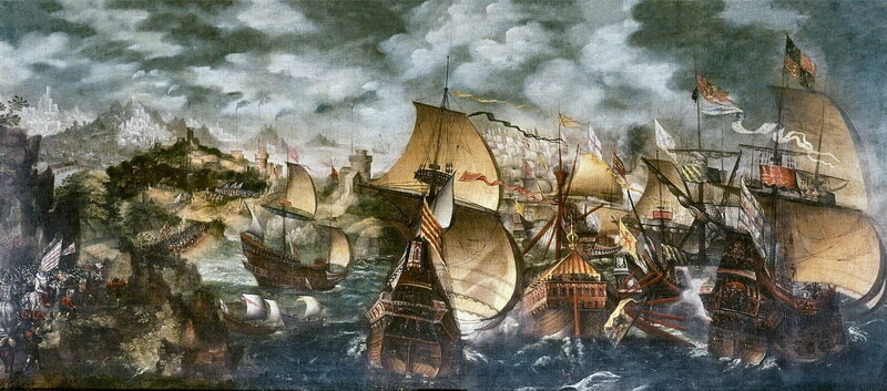 Непобедимая Армада в сражении при Гравелине.
wikimedia.org
