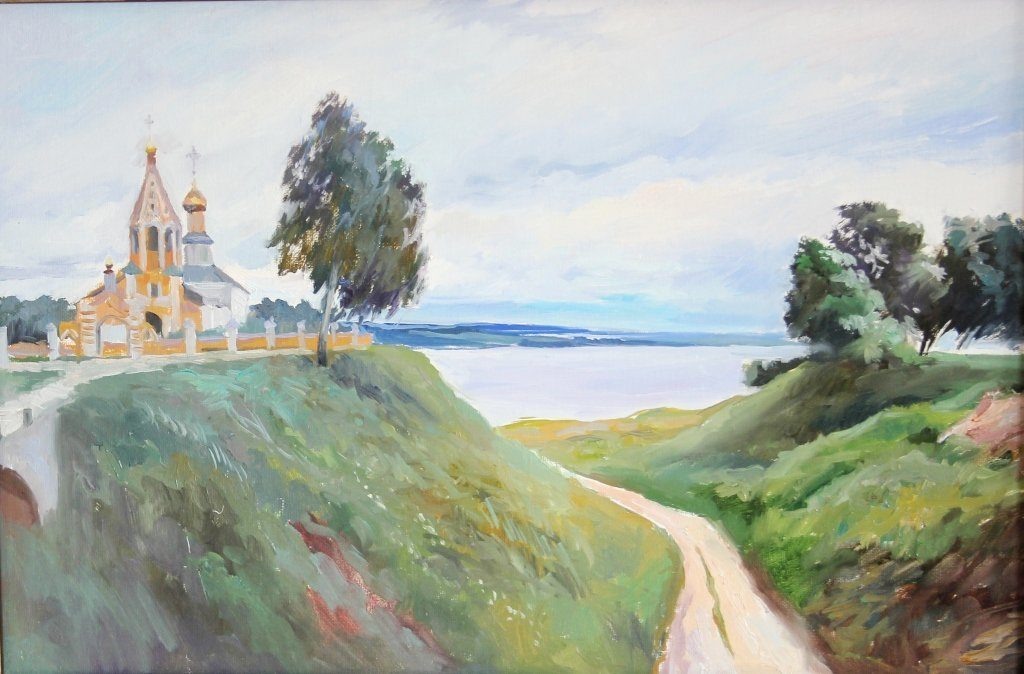 Эти волжские этюды я фотографировал в мастерской Бориса Клементьева.