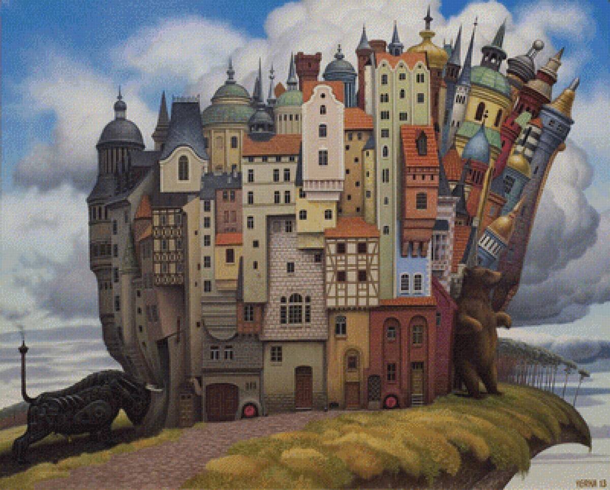 Exchange Jacek Yerka Original Title: Giełda Date: 2013; Poland 