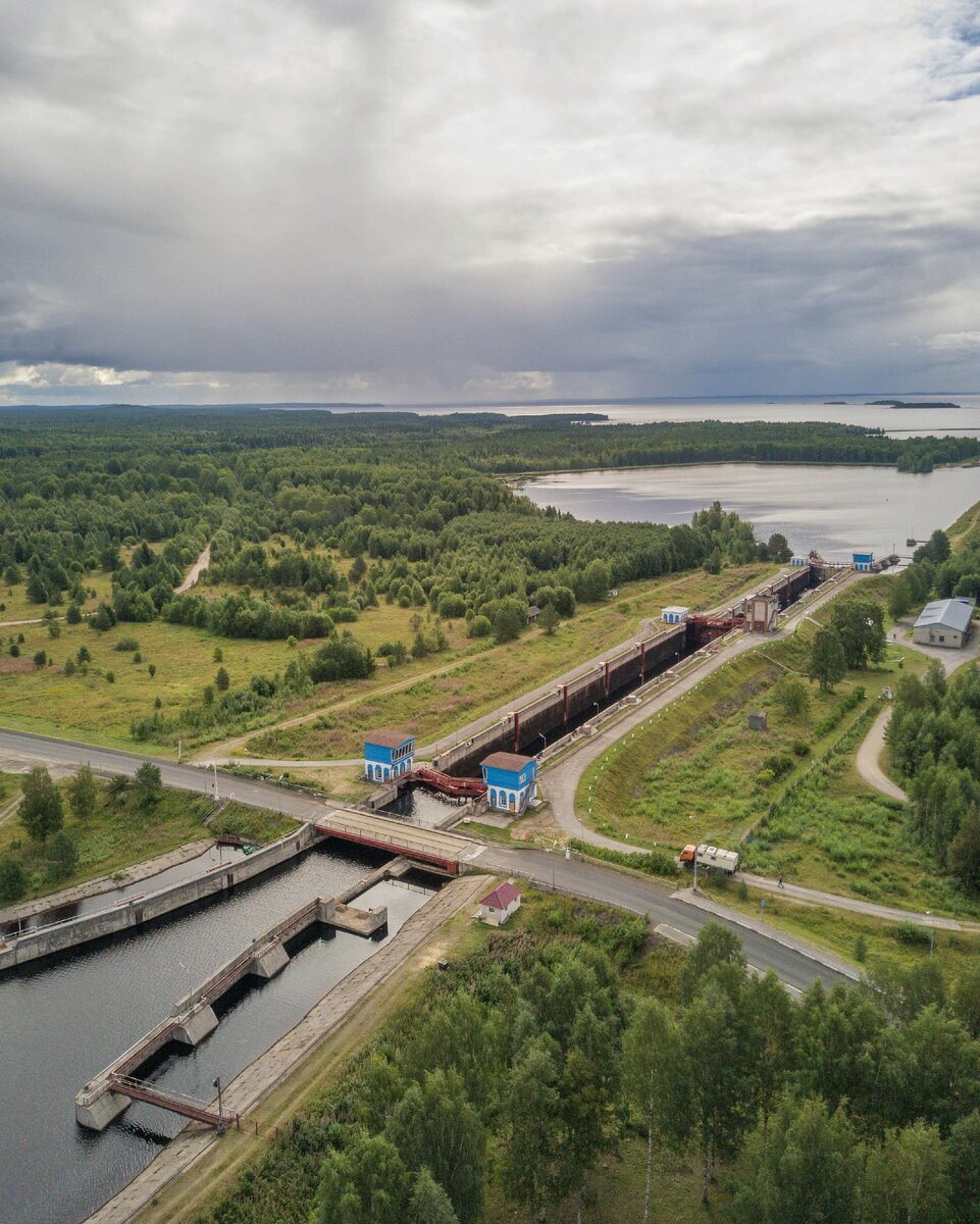 Беломоро-Балтийского канал в районе поселка Повенец