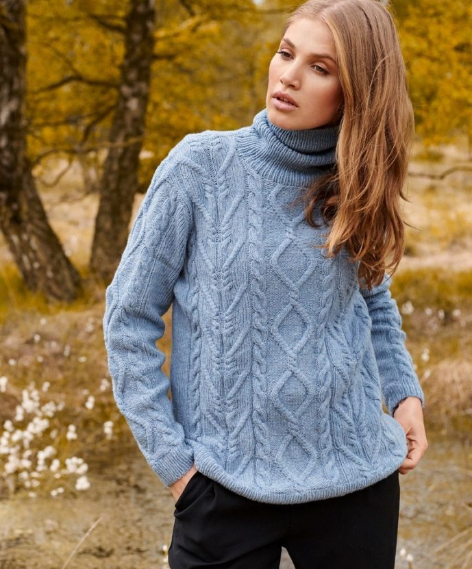 Фото: с сайта https://pepita.ru/2019/11/22/sviter-s-kosami-i-spushhennym-rukavom/