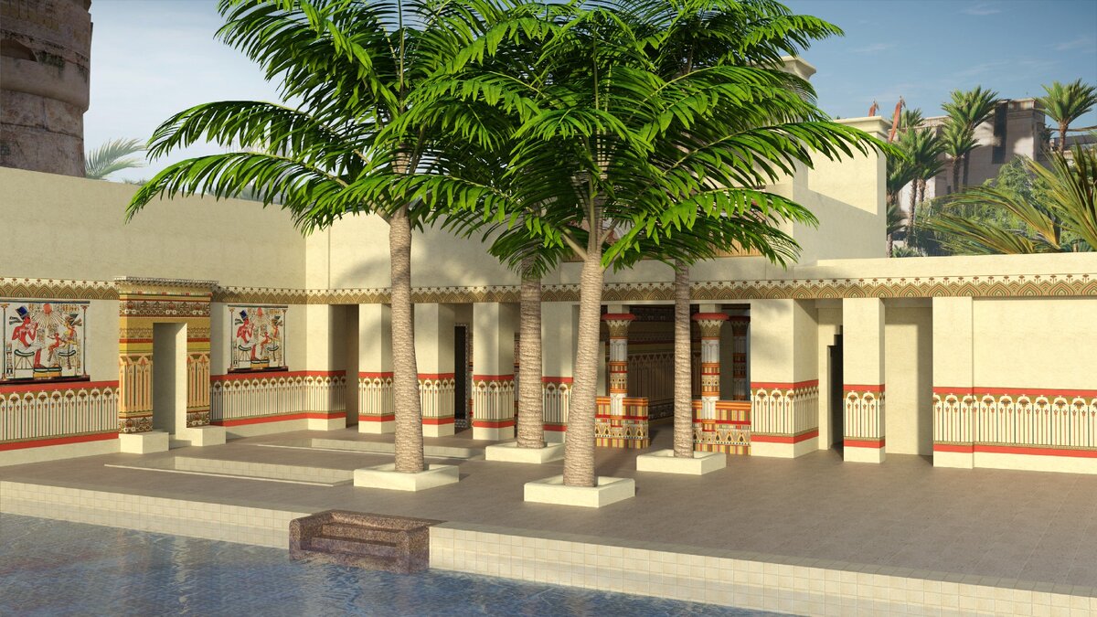 Egyptian Palace Render, by SucculentFrut13 on Deviantart.