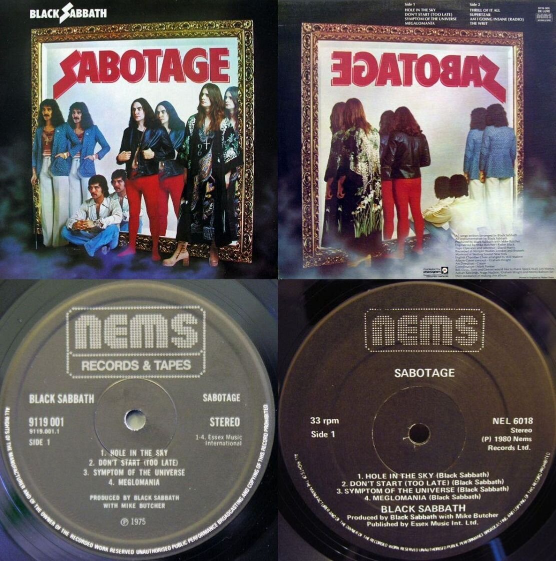 Black  Sabbath  «Sabotage», 1975 г., английский виниловый первопресс на NEMS
