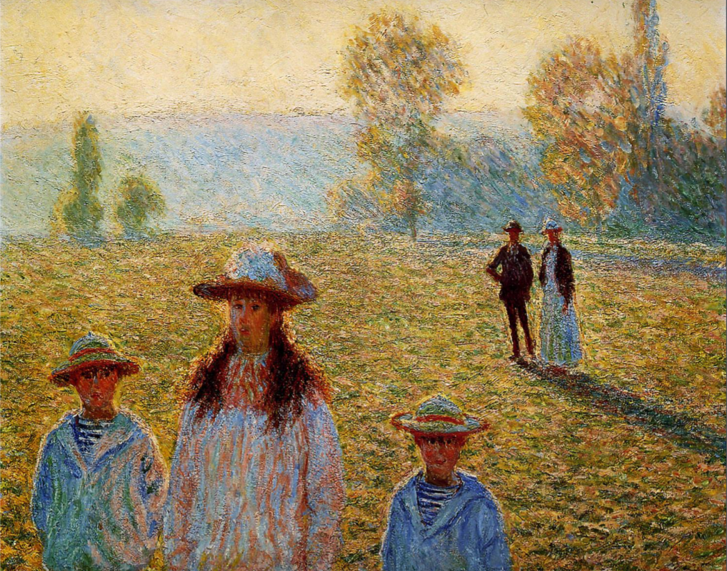 Фотография картины К. Моне "Пейзаж в Живерни" (из открытых источников)