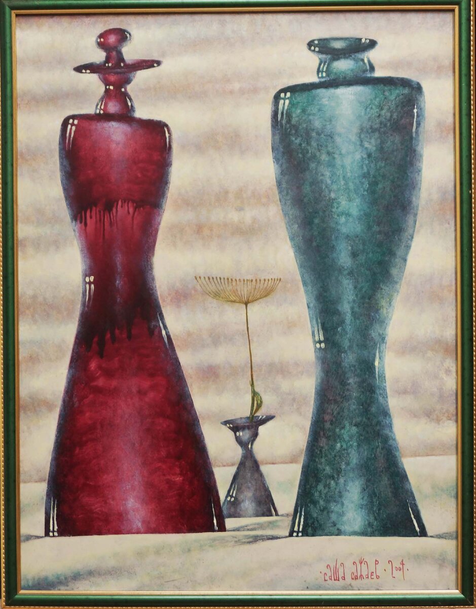  Саша Сажаев "Стекклянное семейство" 62х47 хм 2004 