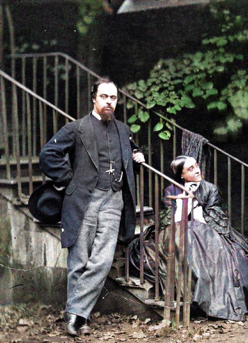 Данте Габриэль Россетти с сестрой Кристиной.