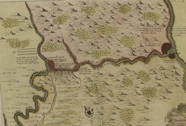 
План постройки канала по соединению Волги с Доном петровского времени, 1704 год. Источник: maximus101.livejournal.com