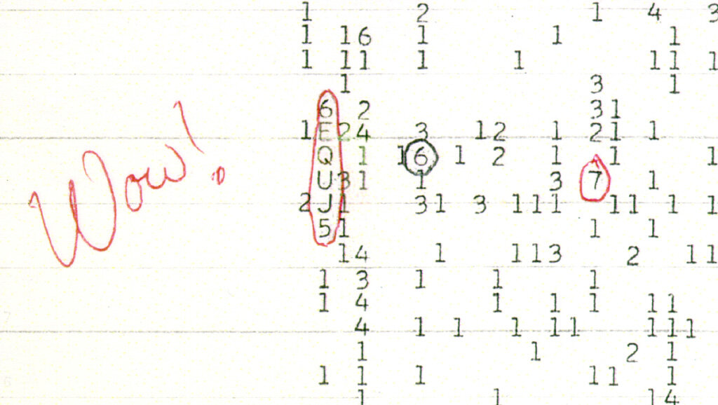 Автор: Credit: Big Ear Radio Observatory and North American AstroPhysical Observatory (NAAPO). - http://www.bigear.org/Wow30th/wow30th.htm, Общественное достояние, https://commons.wikimedia.org/w/index.php?curid=4568335