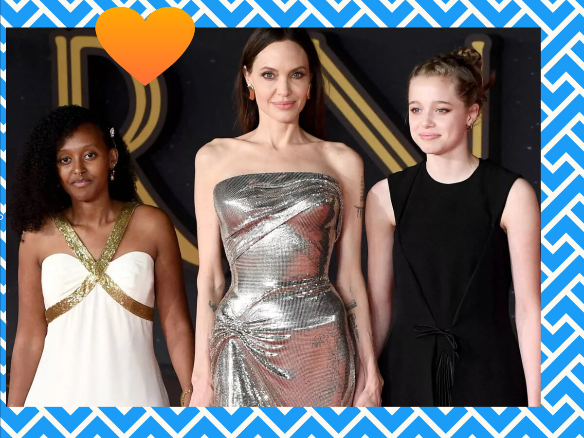 в минувшее воскресенье в Риме на закрытии кинофестиваля- с Захарой и Шайло мама Анджелина Джоли