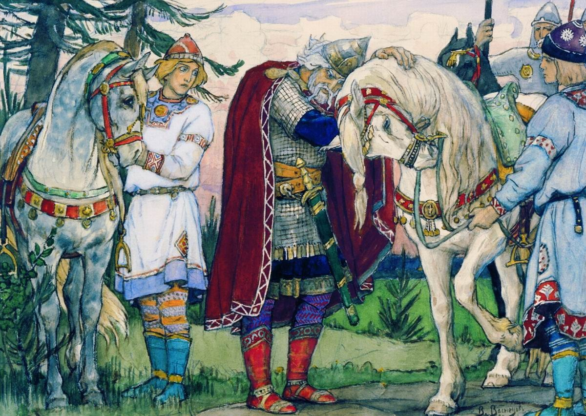 В.М. Васнецов. Прощание Вещего Олега с конем