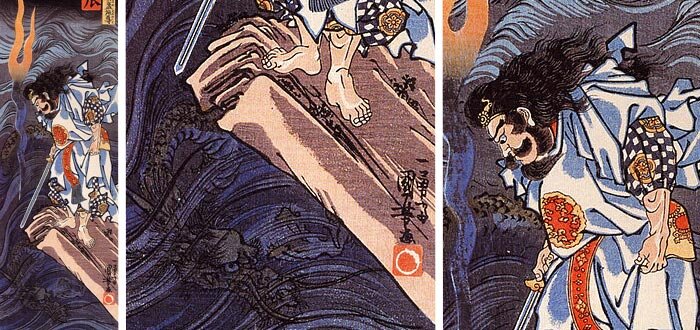 Утагава Куниёси. Сусаноо, XIX век