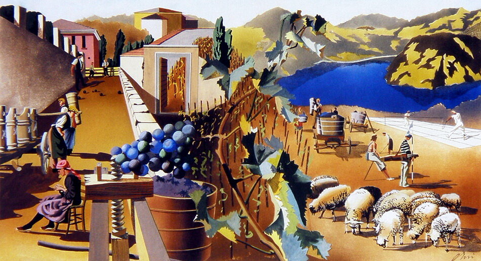 Ганс Эрни (Hans Erni). Дизайн для огромного фрески для швейцарской национальной экспозиции 1939