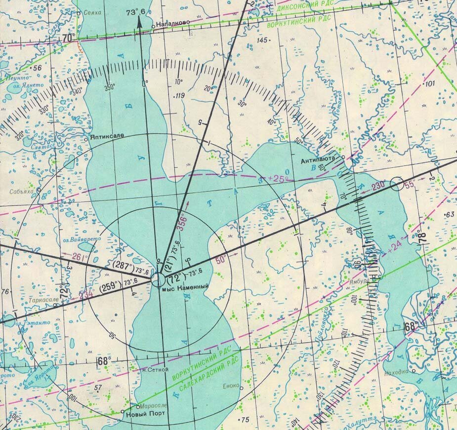  Карта района полетов.