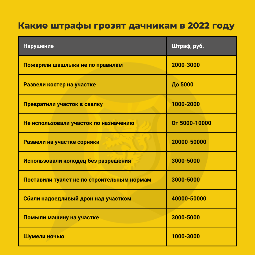 Какие штрафы грозят дачникам в 2022 году | Юристы и Адвокаты Тюмень | Дзен