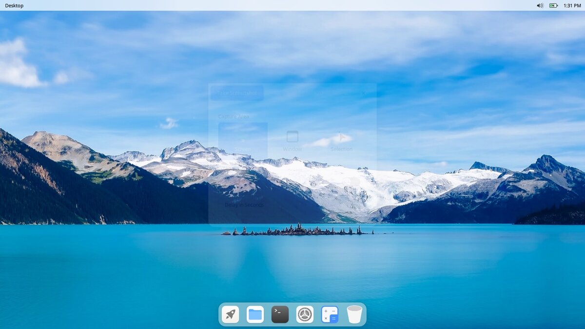 Внешний вид Ultramarine Linux после установки с окружением Cutefish.