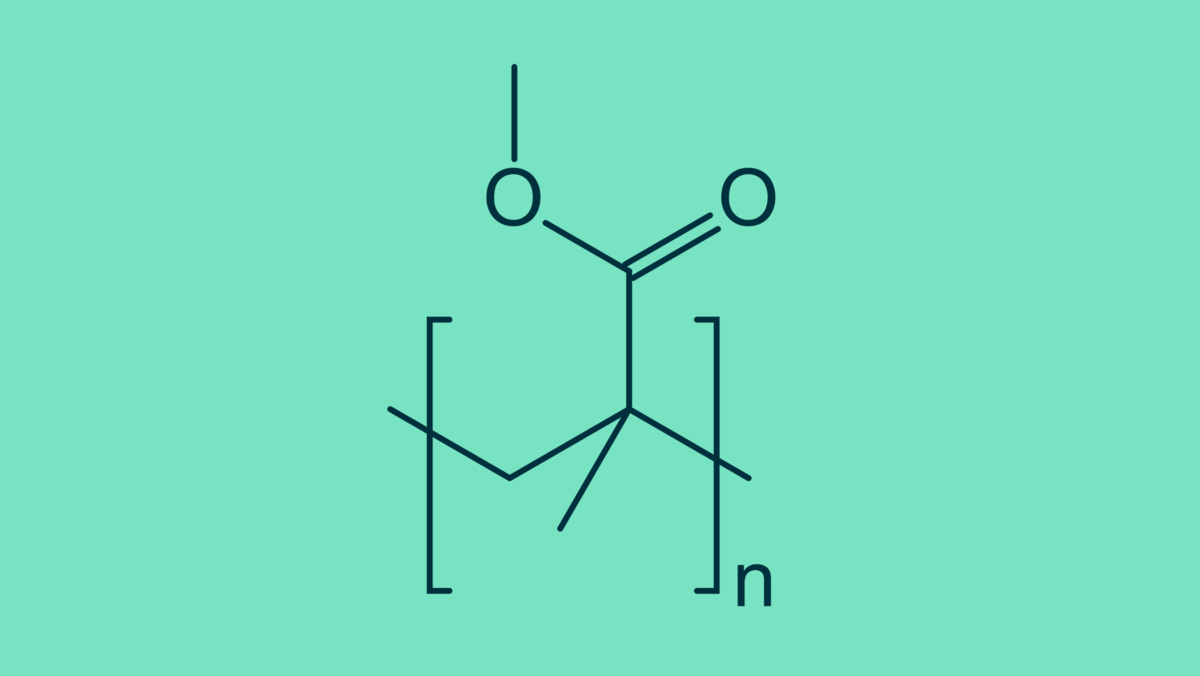 Формула полиметилметакрилата (ПММА)  