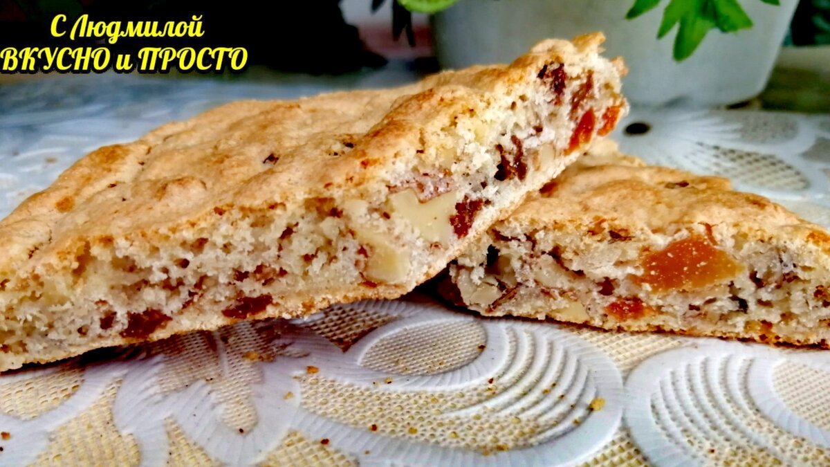 Овсяное печенье с изюмом и грецким орехом