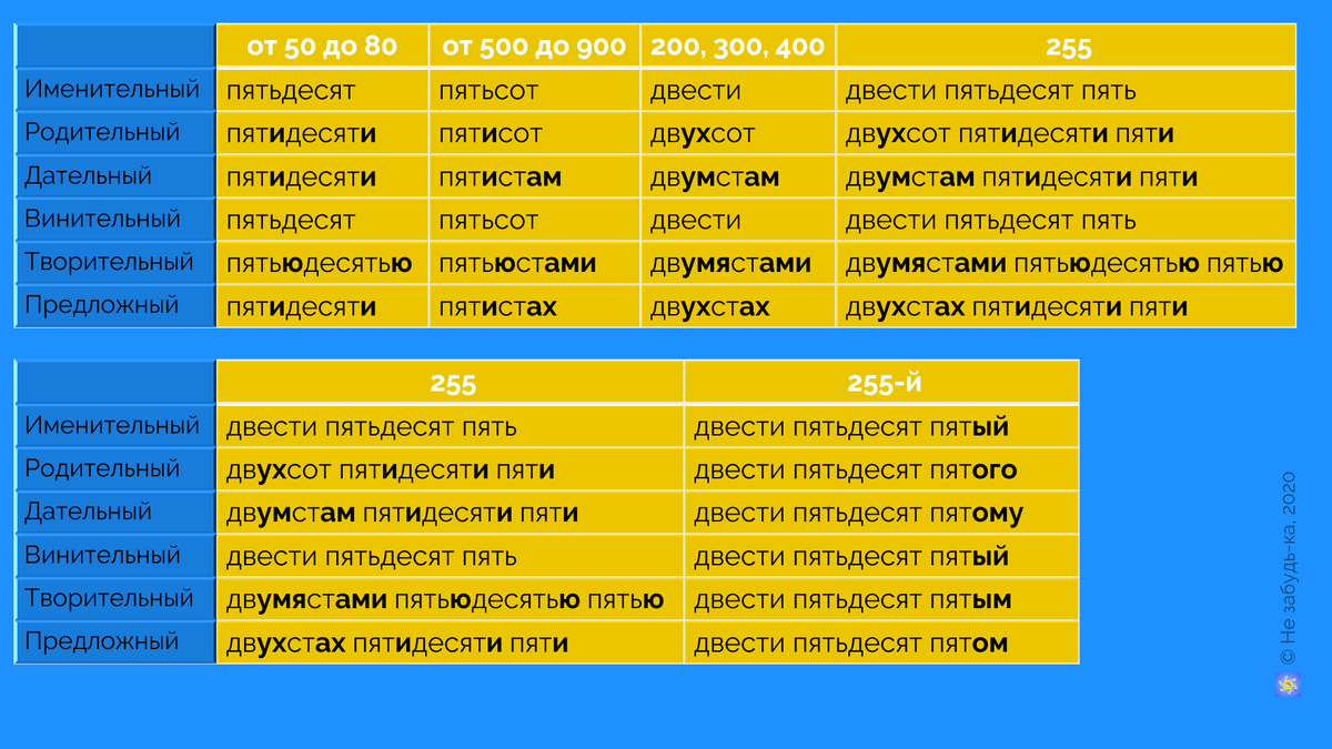 Склонение количественных и порядковых числительных: разберём частые ошибки  | Не забудь-ка | Дзен