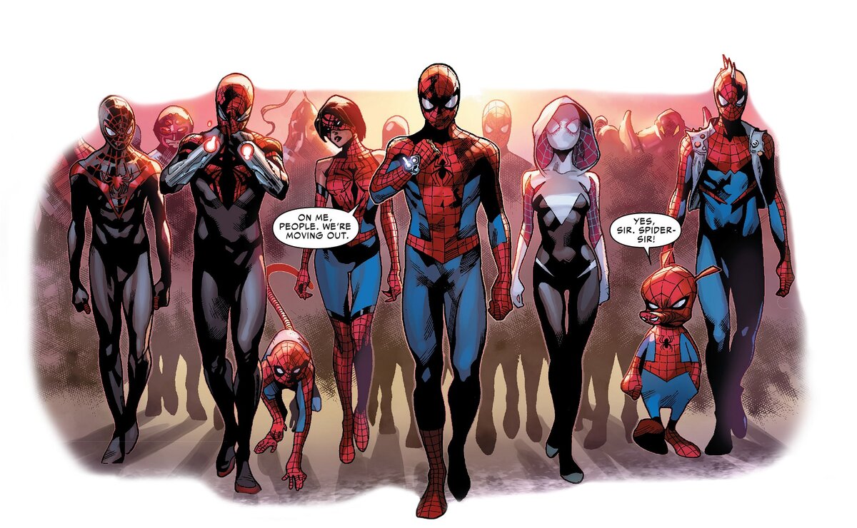 Пример того, как выглядит Человек-паук в различных вселенных MARVEL