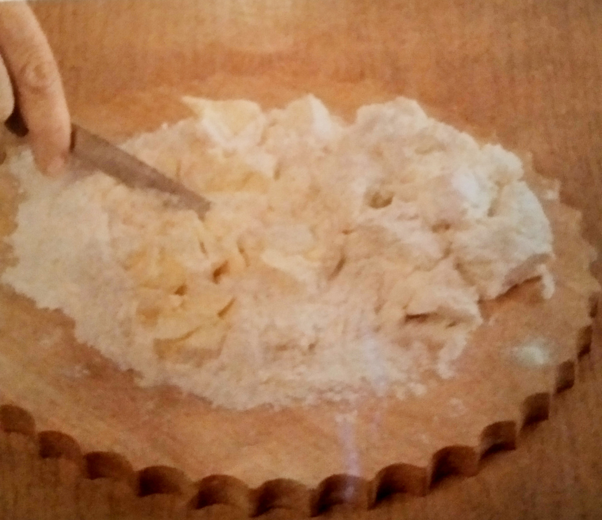 Творог, сливочное масло, мука