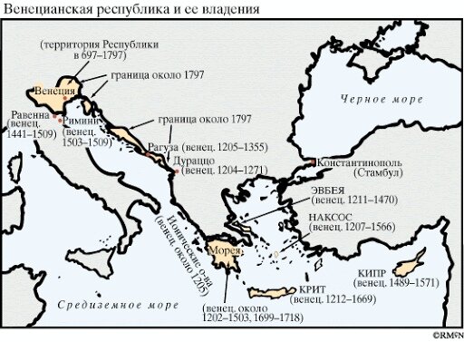 Венецианская республика на карте
