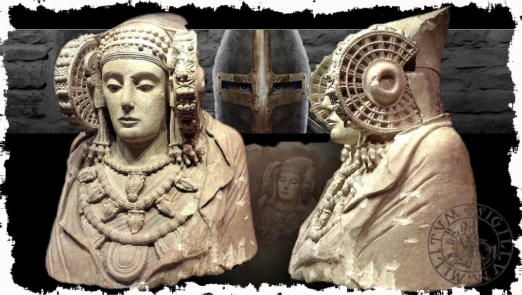 Прическа знаменитой "Дамы из Эльче" уж очень напоминает улитки в виде наушников