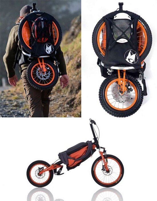 Incredible Folding Backback Bicycle.