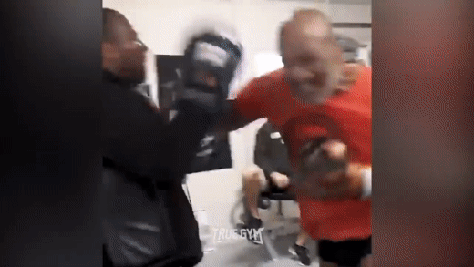 Гиф взята с канала "True Gym" для иллюстрации отработки ударов Майка