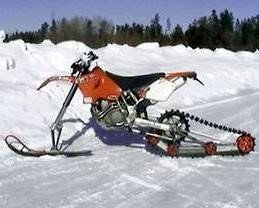 Как сделать снегоход из велосипеда