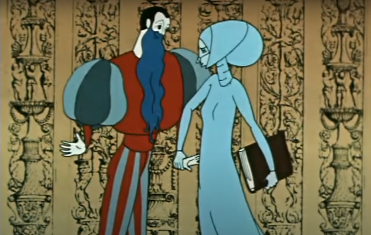 Кадр из мультфильма "Очень синяя борода"