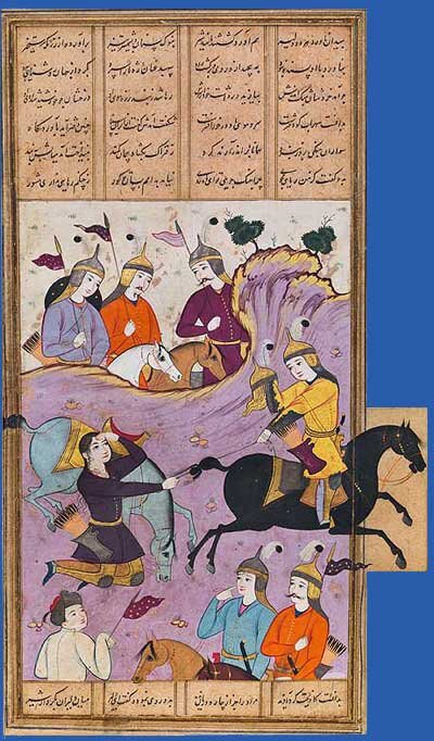 СТРАНИЦА ИЗ ПЕРСИДСКОГО ШАХНАМЕХА ИЛИ " КНИГИ ЦАРЕЙ’ Иран,