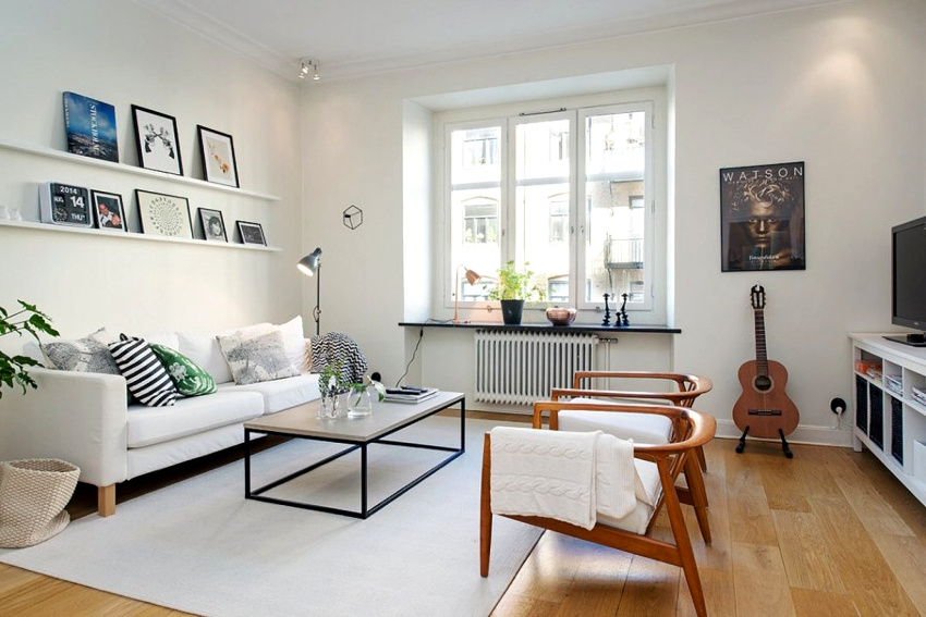 Для скандинавского интерьера свойственна светлая пастельная палитра оттенков