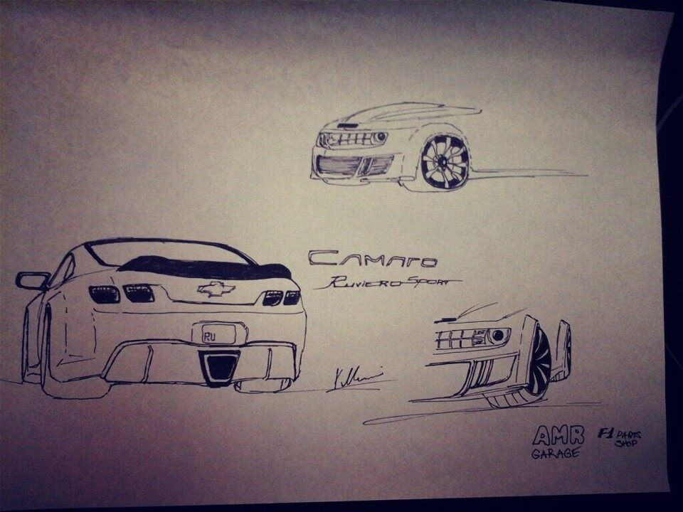 🔧Полностью кастомный прямоточный выхлоп, не имеющий аналогов на Камаро -  самолетная турбина.
