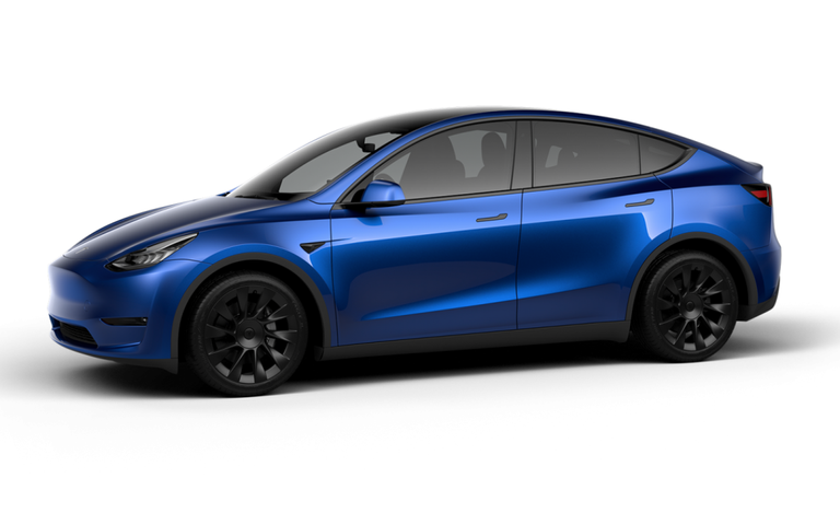 TESLA MODEL Y STANDARD RANGE В ЦВЕТЕ DEEP BLUE METALLIC С 20-ДЮЙМОВЫМИ КОЛЕСАМИ 
