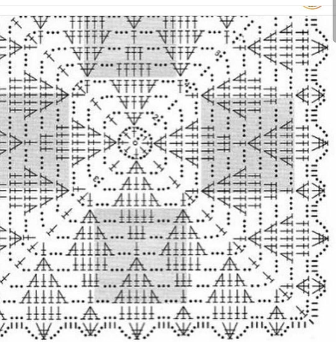 Схема вязания пледа крючком