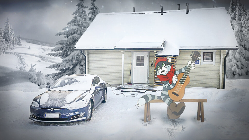 В оформлении логотипа использовались фотографии Tesla Model S блогера из Финляндии на drive2.com/l/579482486208200801/