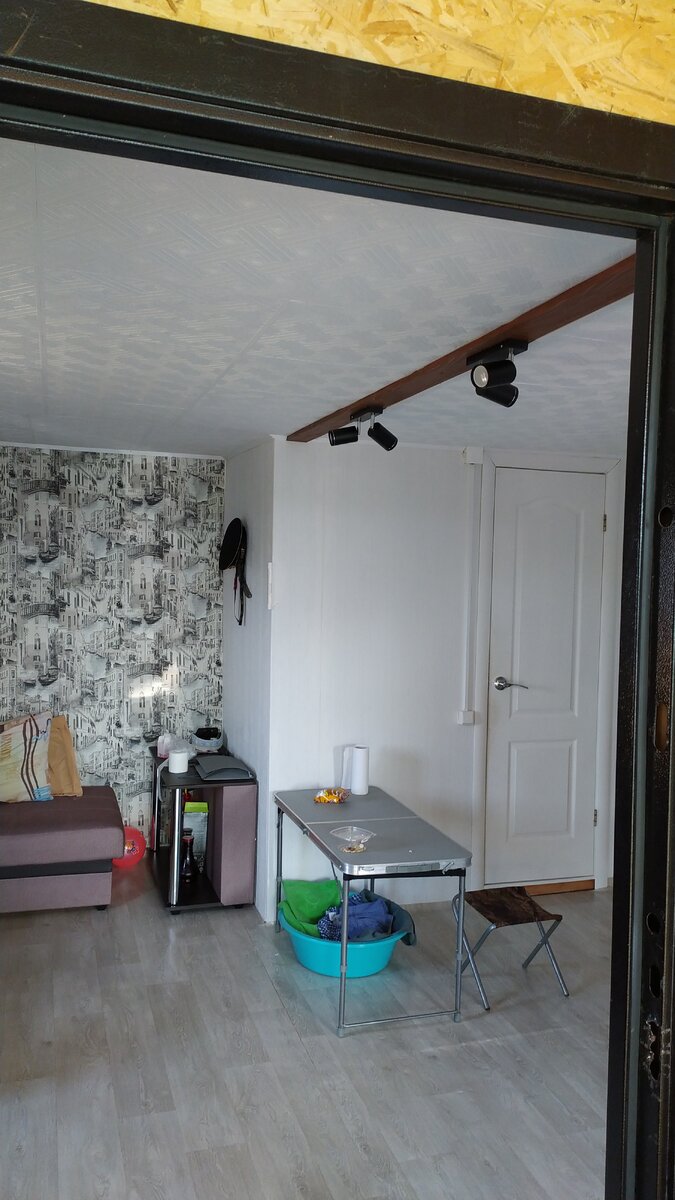 Вход с крыльца. Кухня-студия 