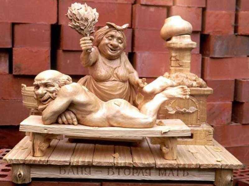 Резьба по дереву, сувенир "Баня - это здоровье!". Источник: bigl.ua.