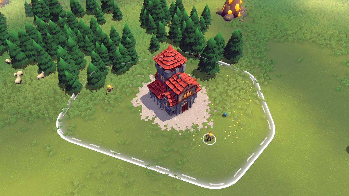 Начинаем игру с одиноким домиком....