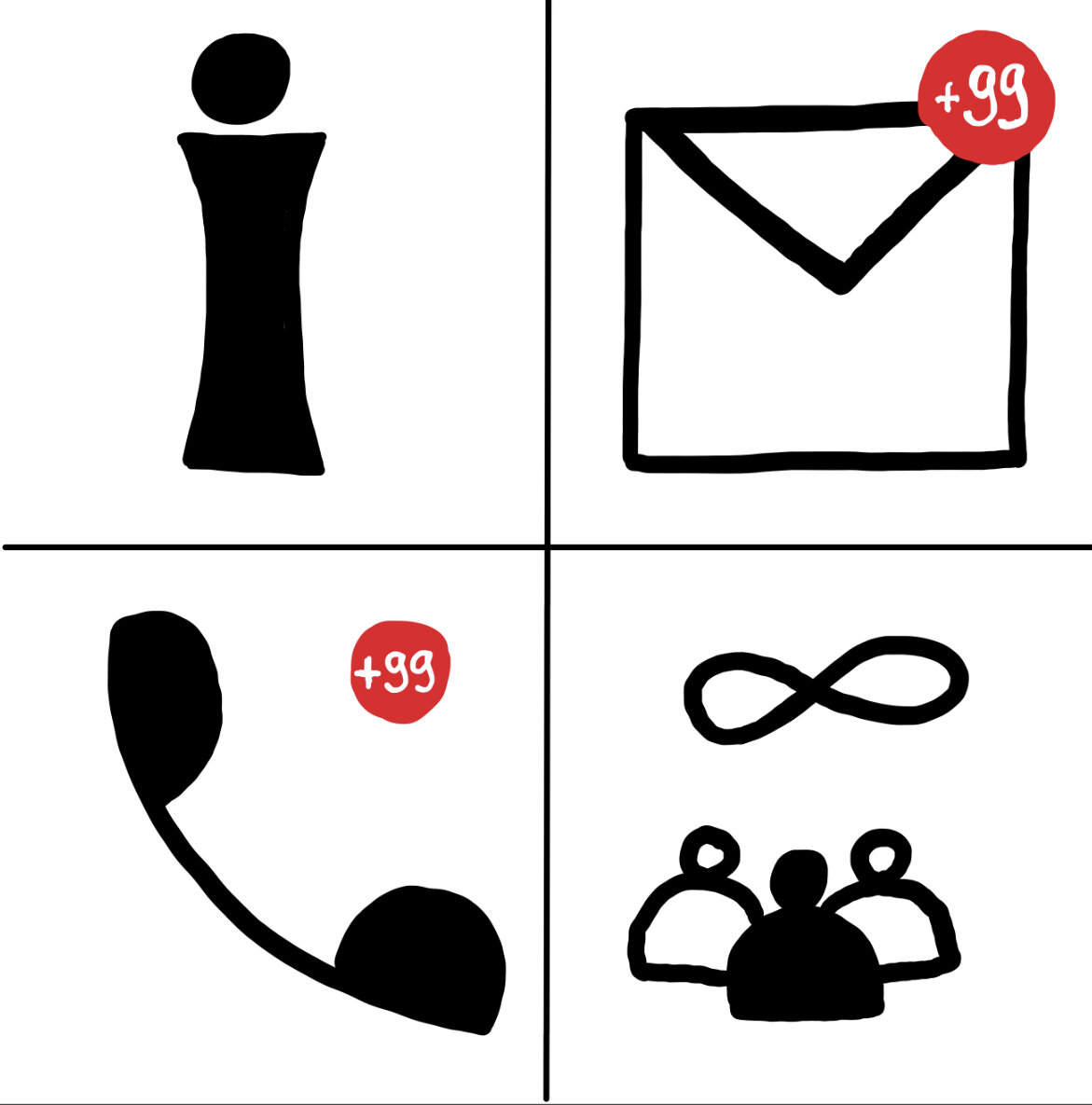 Больше информации, больше писем, больше звонков, больше общения со всеми.