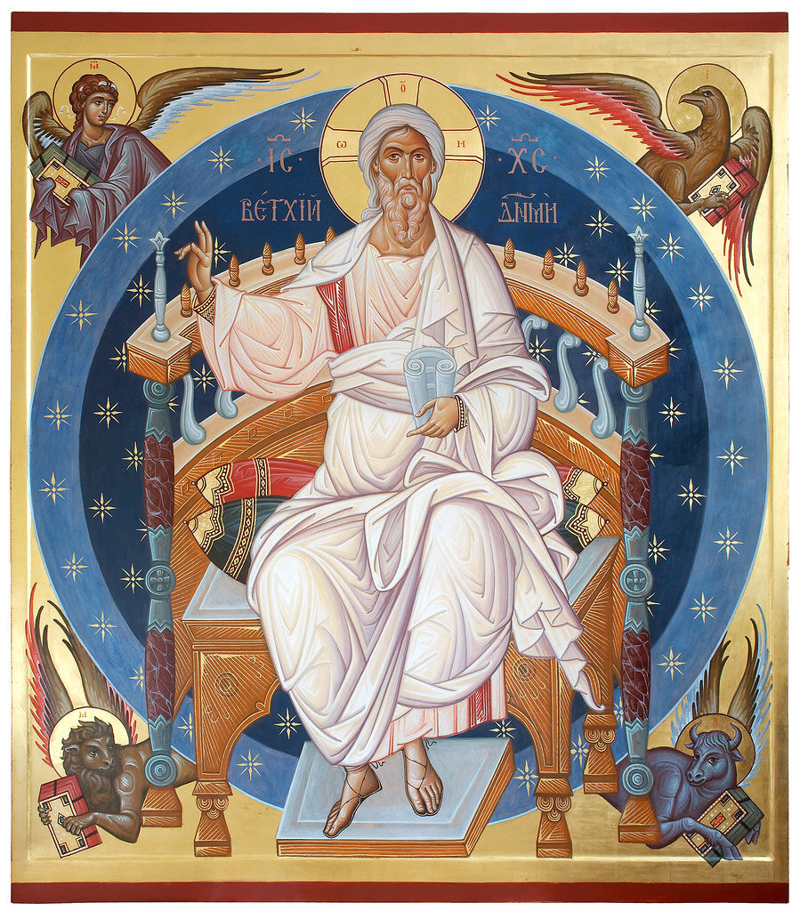 Иисус Христос Ветхий Днями. Икона А. Лавданского