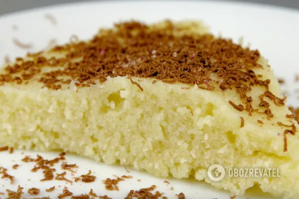 Присыпаем манник шоколадной стружкой