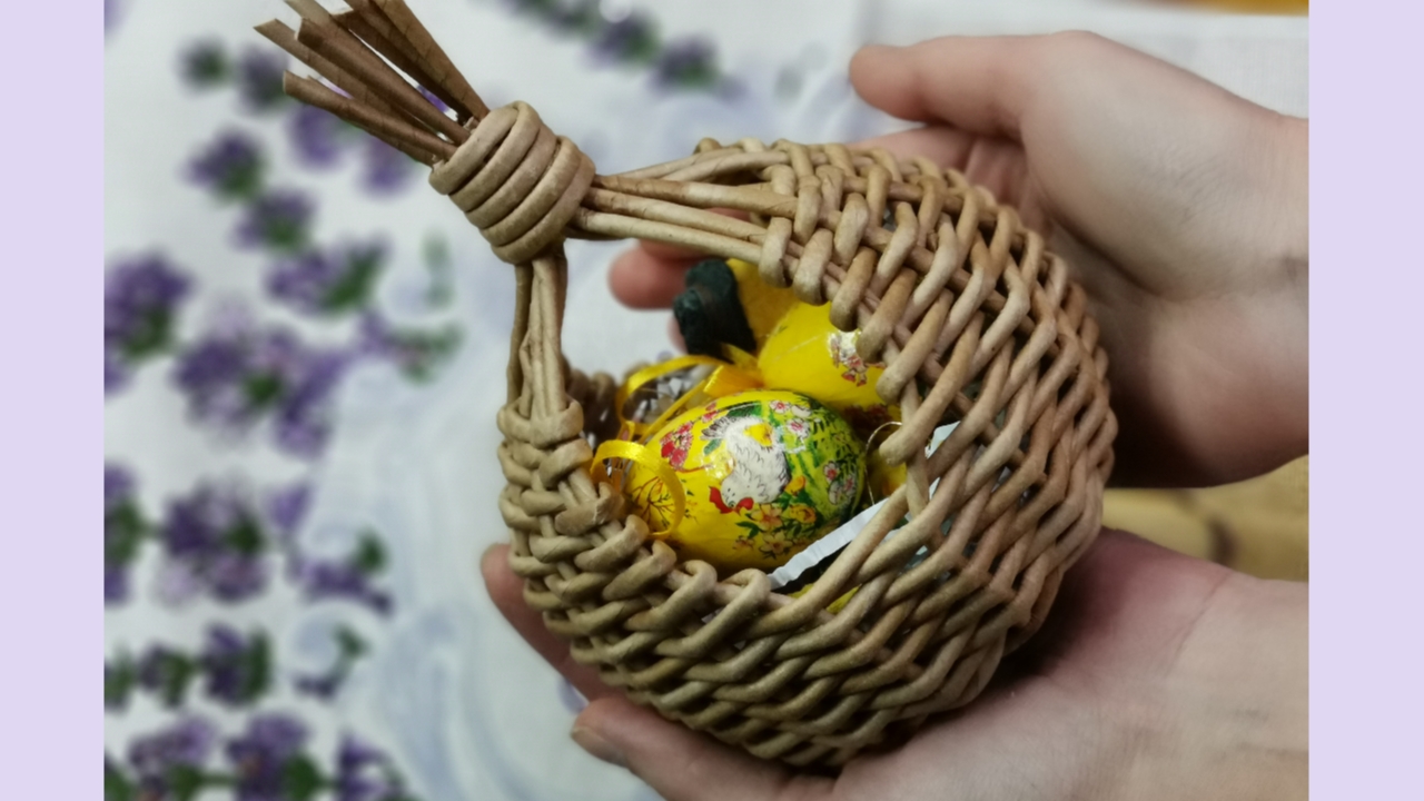 Как сплести пасхальную корзинку / Easter basket