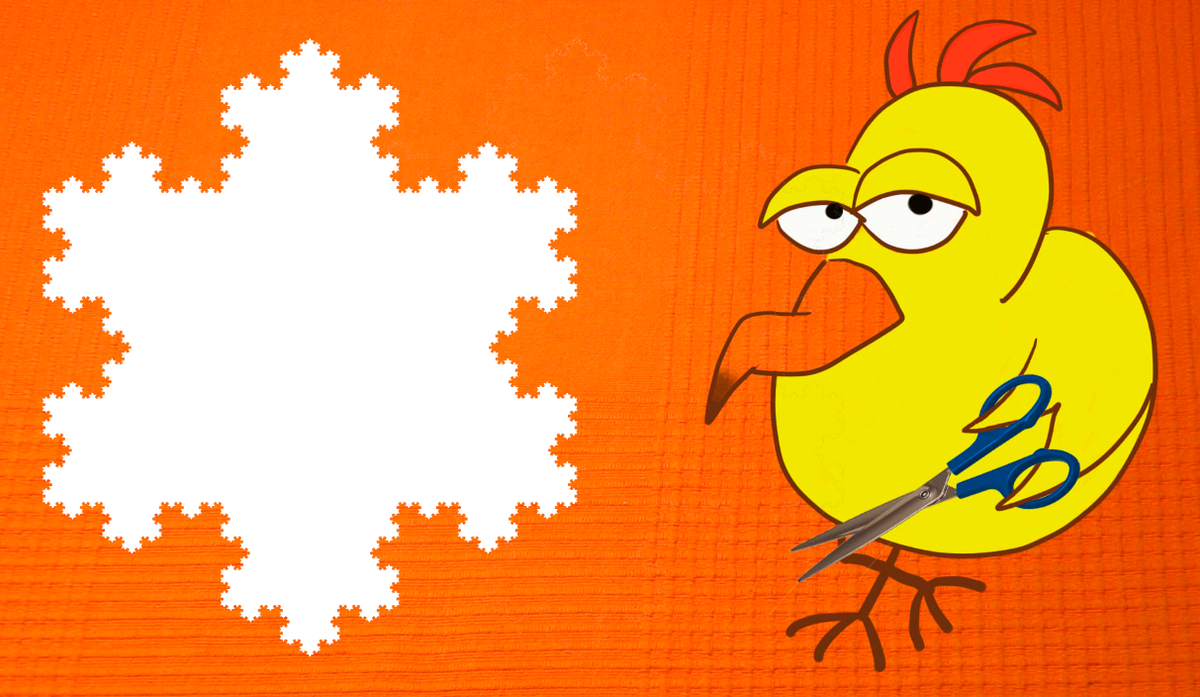 Правда, снежинку Коха так вырезать сложновато