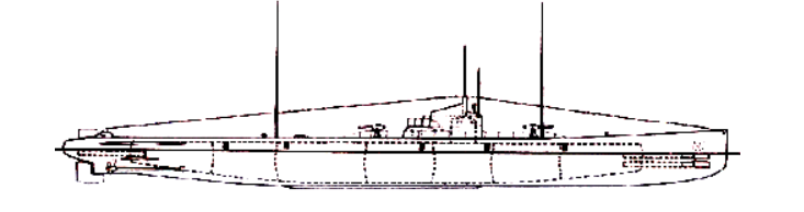 Внешний вид субмарины, схема