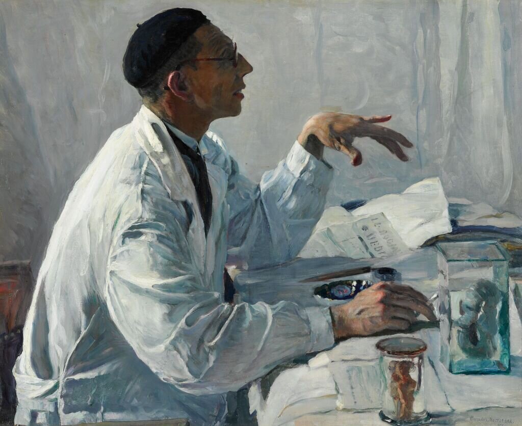 Нестеров М.В., «Портрет С.С. Юдина», 1935, холст, масло, 80 x 97 см, ГТГ, Москва