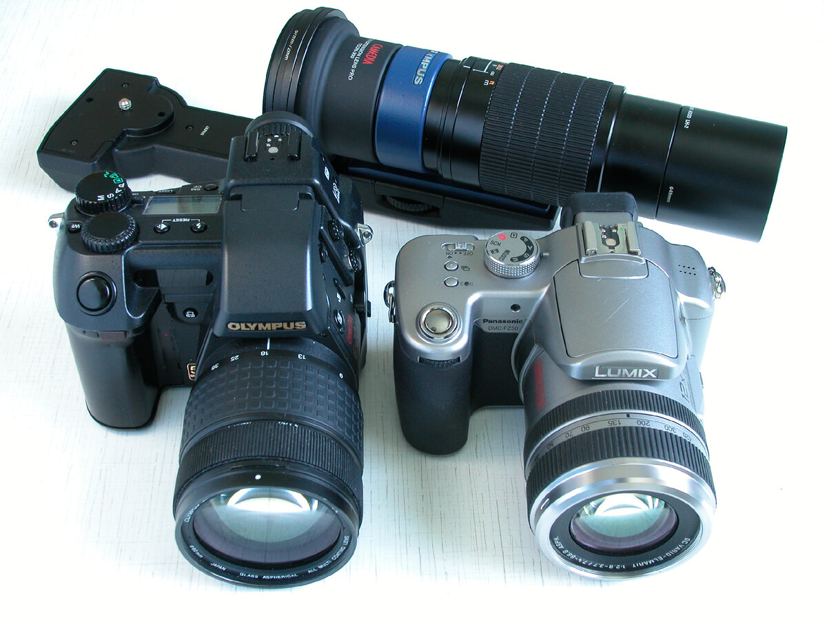 Olympus TCON-300 и совместимые камеры: Olympus E-20 и Panasonic FZ50